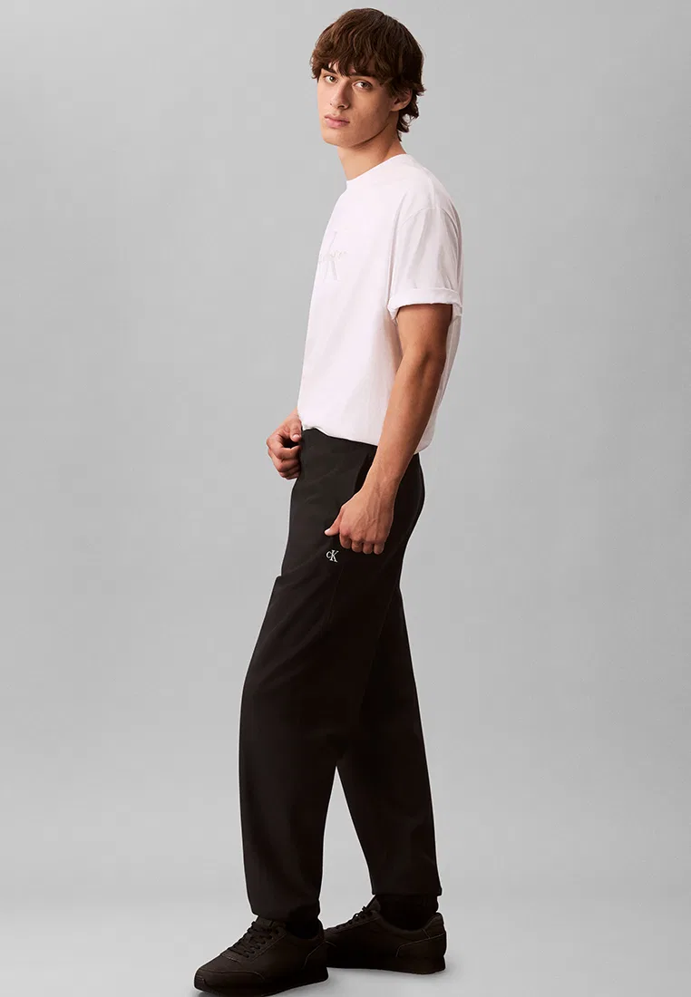 Тренировочные брюки из флиса, Calvin Klein Jeans, черный — фото 4