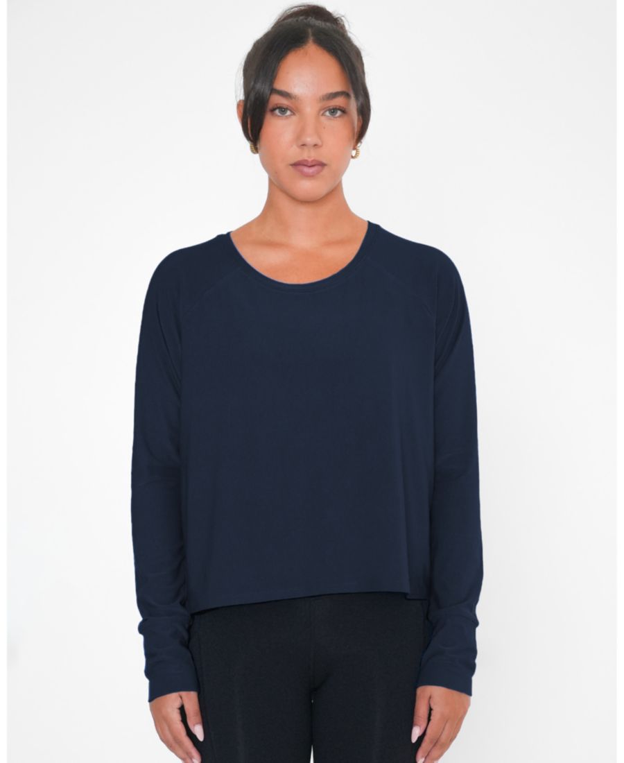 

Женская нейлоновая блузка свободного кроя с длинными рукавами Rebody Active, Navy