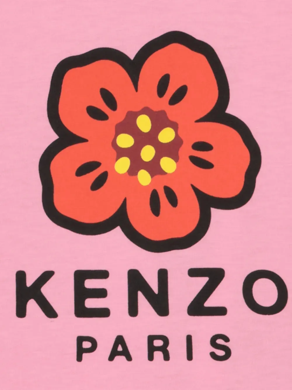 Футболка с принтом-логотипом Kenzo Kids, розовый — фото 3