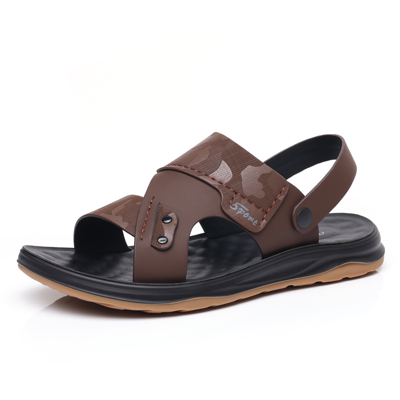 

POPULAR ROUSE PR Мужские пляжные сандалии коричневые, цвет Brown
