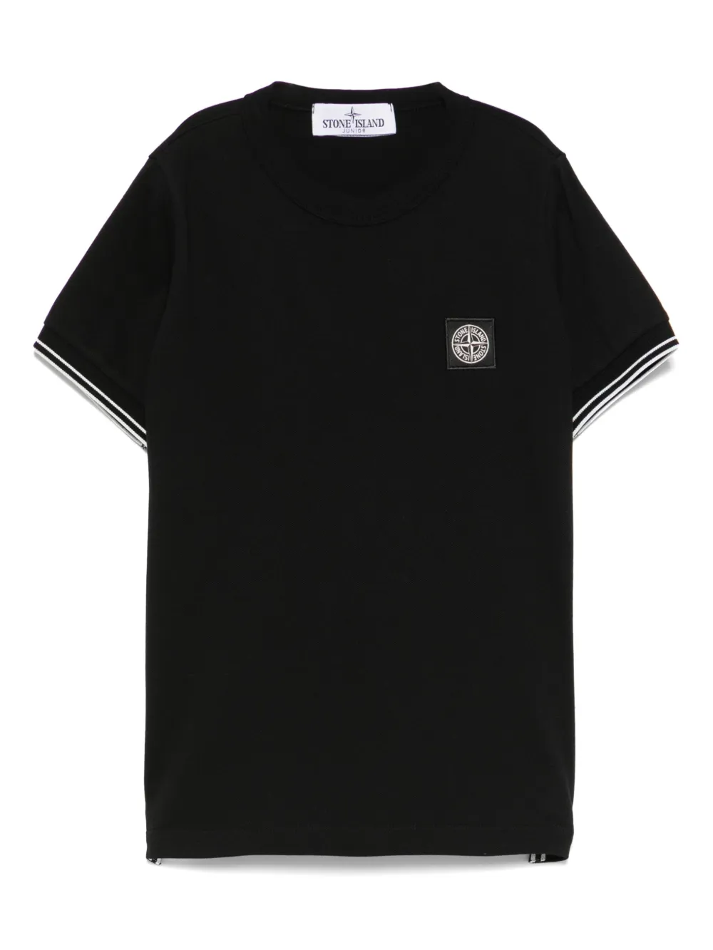 

Футболка с нашивкой Compass Stone Island Junior, черный
