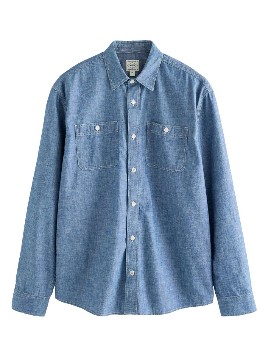 

Повседневная рубашка Next Regular fit Button Up Shirt, синий
