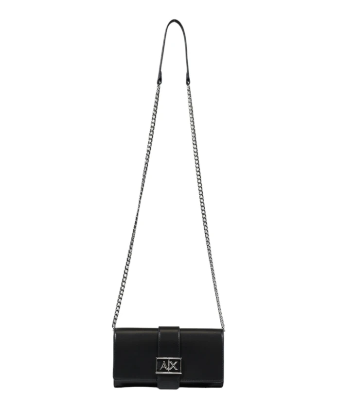 

Черный полиэстеровый кошелек с застежкой-клипсой Armani Exchange, черный