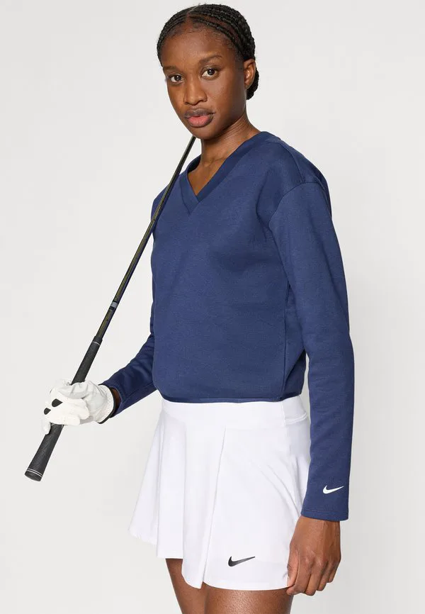 Футболка с v-образным вырезом и длинными рукавами для гольфа Nike Golf, Midnight Navy/Sail — фото 4