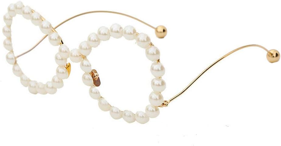 

COTIA Солнцезащитные очки ручной работы с бриллиантами и жемчугом, полнокадровая оправа, простые линзы, металлические круглые линзы, женские солнцезащитные очки, 8 цветов, набор для самостоятельного изготовления, Gold