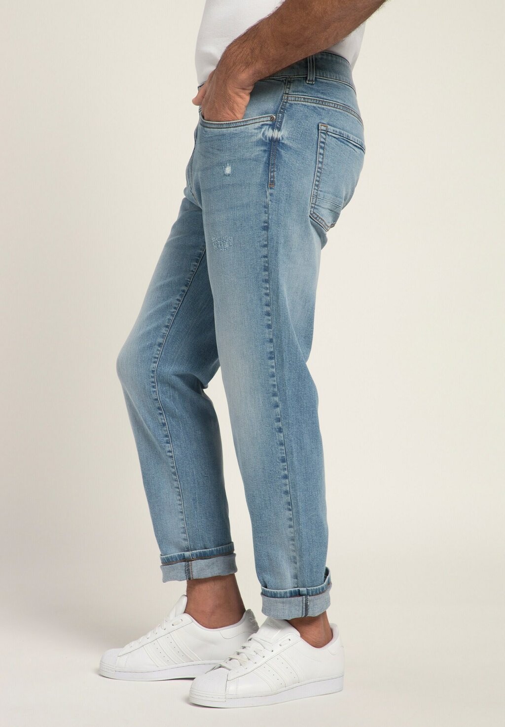 Джинсы прямого кроя POWERSTRECH 5-POCKET REGULAR FIT JP1880, цвет light blue — фото 3