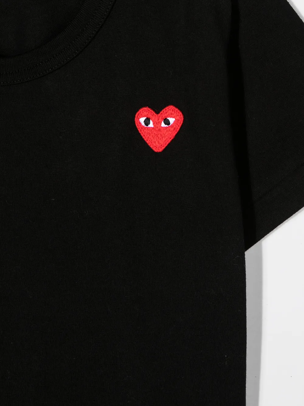 Футболка с нашивкой Comme Des Garçons Play Kids, черный — фото 3