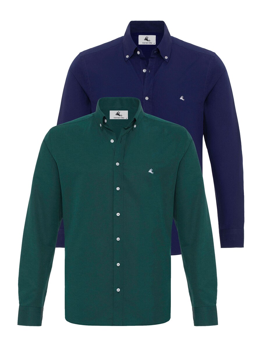 

Рубашка обычного кроя на пуговицах Daniel Hills, цвет Dark blue/Dark green