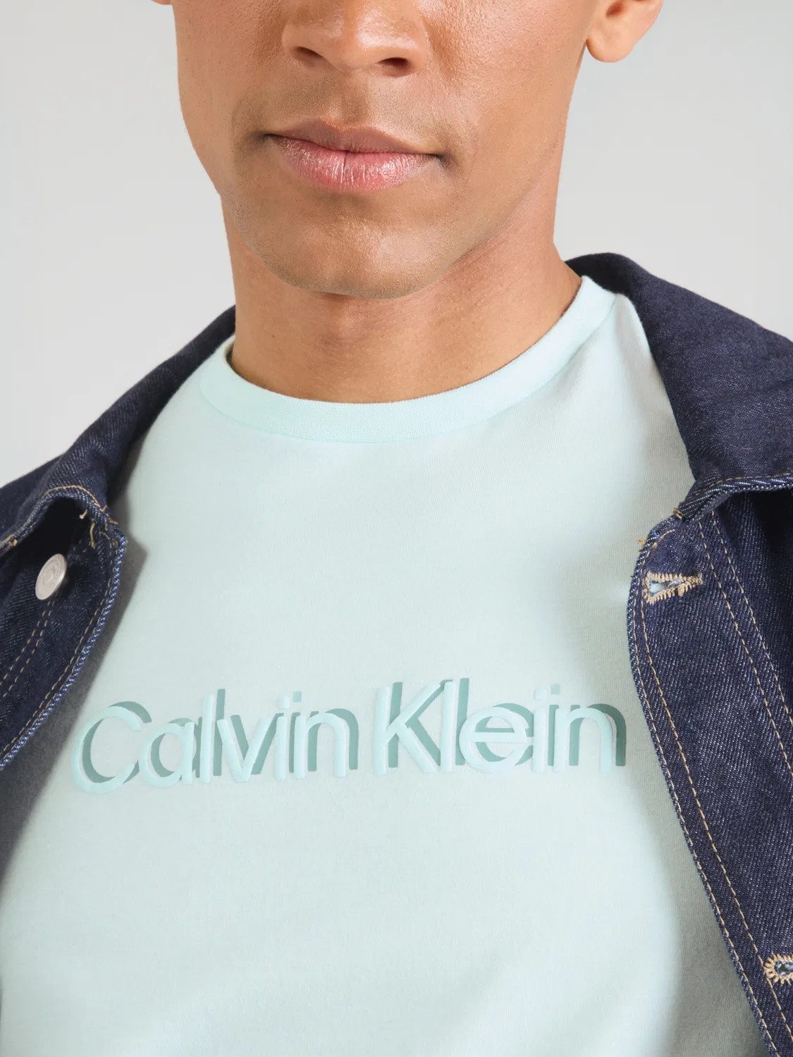 Рубашка Calvin Klein изумрудного и мятного цвета — фото 2