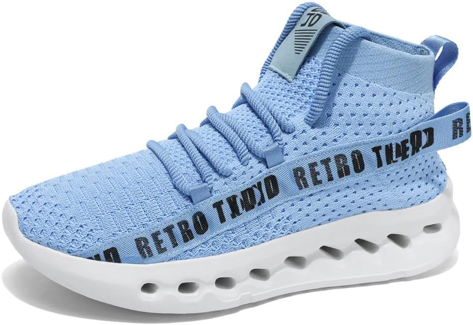 

Легкие кроссовки VAXAV Fashion с высоким верхом, сетчатые, повседневные для бега и прогулок, дышащие (размеры 6.5-12.5), светло-голубой