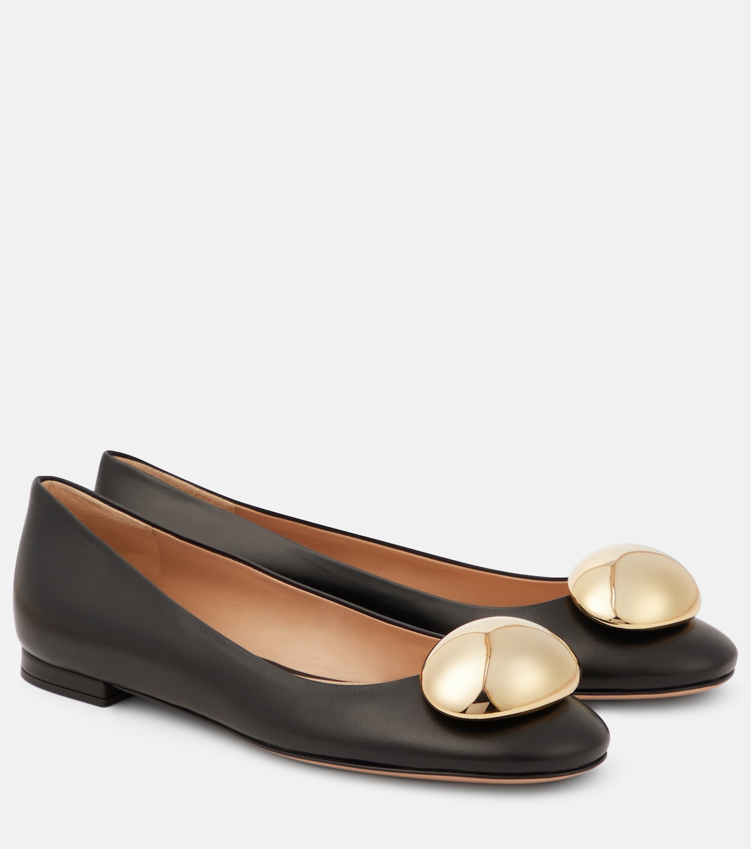Кожаные балетки Sphera Gianvito Rossi, черный