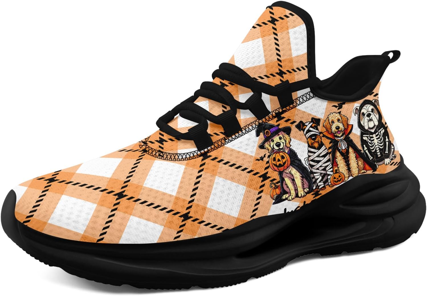 

Кроссовки AWSOLE для мужчин и женщин, фестивальные, с рисунком тыквы, легкие, стильные, спортивные, модные, для прогулок, подарок, белый/черный/серый/бежевый