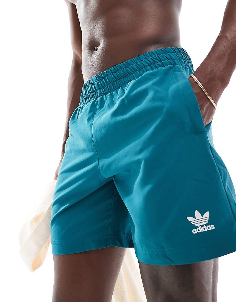 

adidas Originals – Adicolor Essentials – бирюзовые шорты для плавания с логотипом