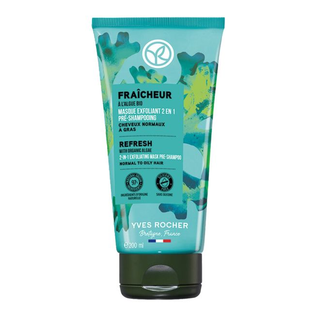 

Освежающая отшелушивающая маска для волос Yves Rocher, 200 мл
