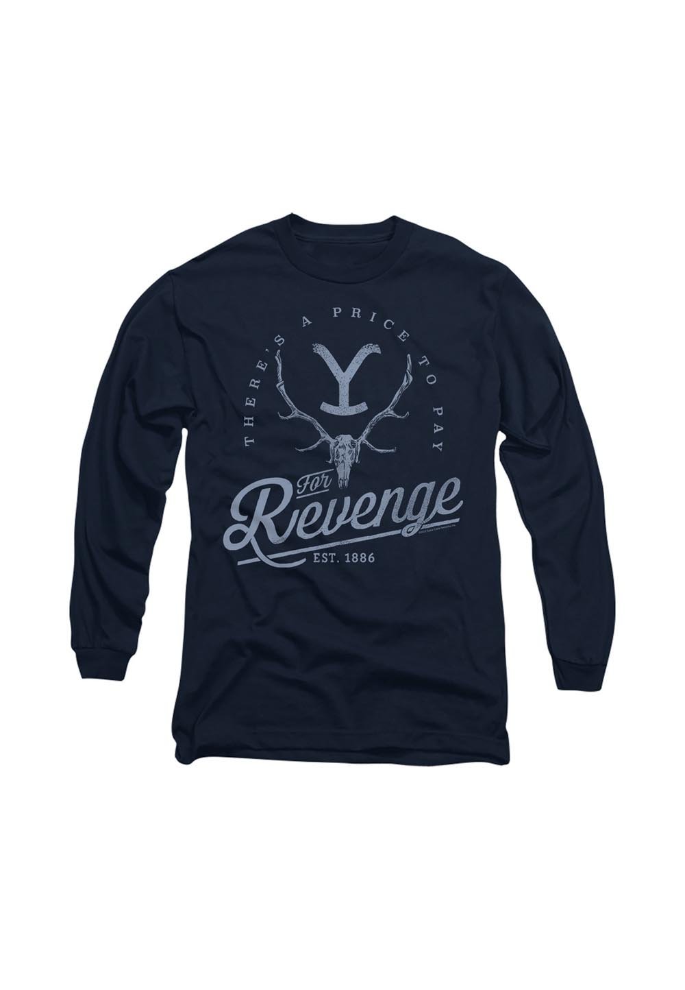 

Топ с длинными рукавами YELLOWSTONE REVENGE SKULL Cotton Soul, темно-синий