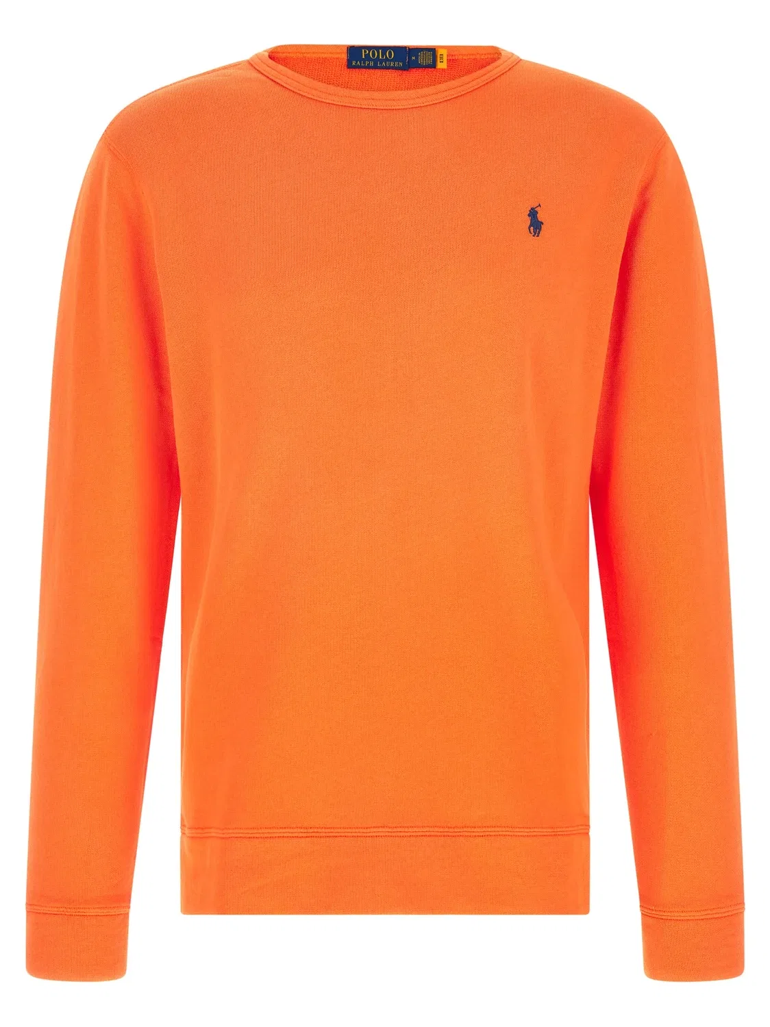 Хлопковый свитшот френч терри POLO RALPH LAUREN, оранжевый