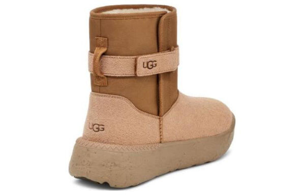 Зимние ботинки мужские Ugg комбинированные с мехом, коричневый — фото 4