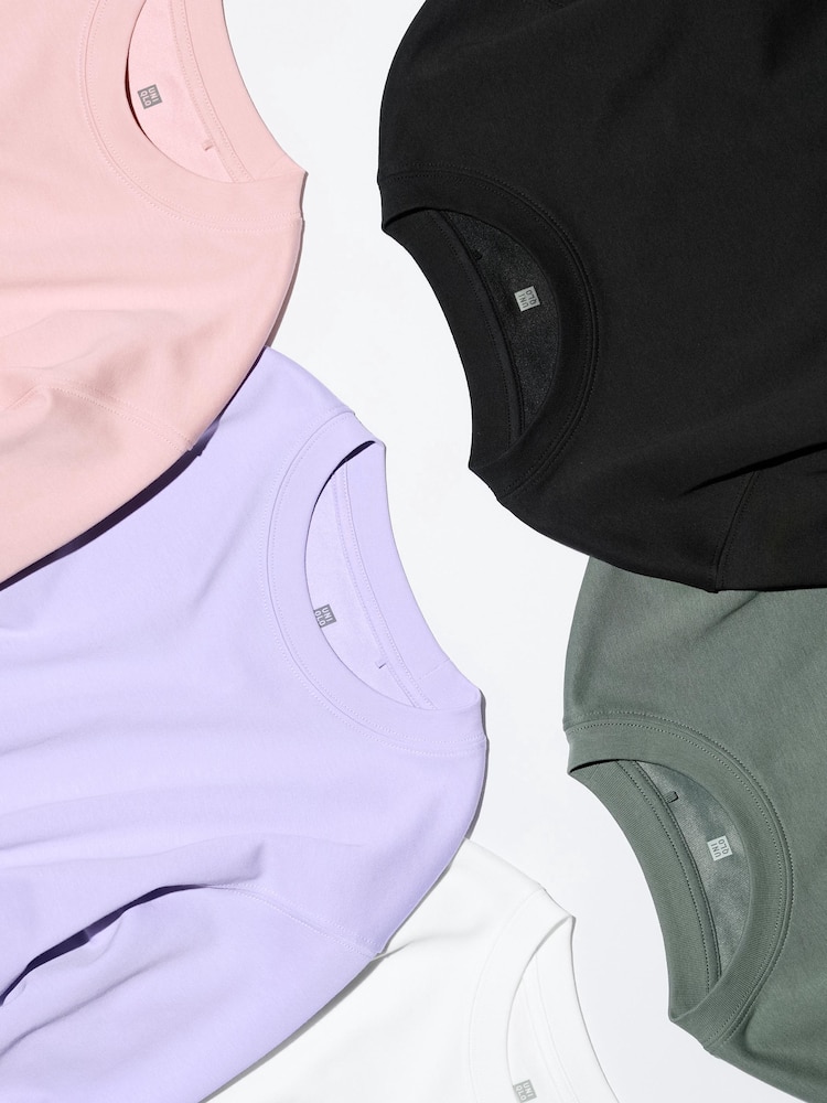 Лонгслив с круглым вырезом  Uniqlo, цвет 00 белый — фото 4