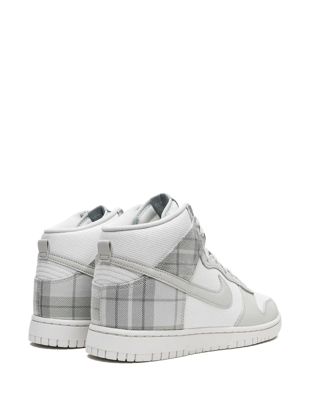 Кроссовки Dunk High в клетку Nike, серый — фото 3