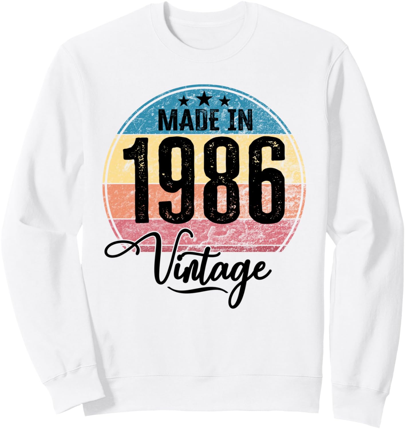 

Винтажная толстовка ко дню рождения 1986 года Kattos - Happy Birthday 1986, белый