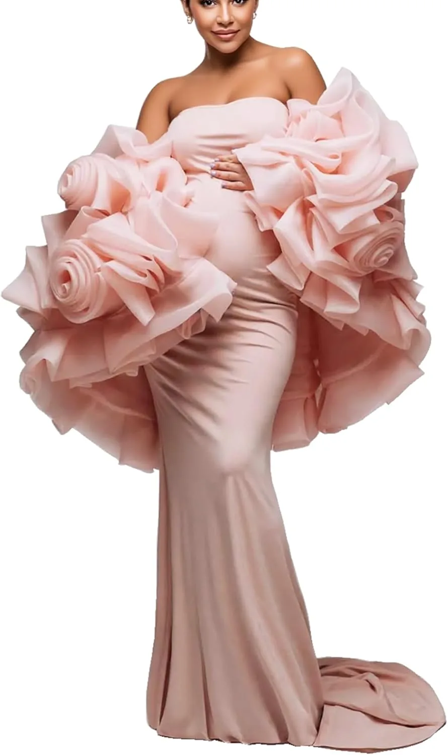 

Lisong женская объемная накидка с цветочным принтом Rose Flowers для фотосессий