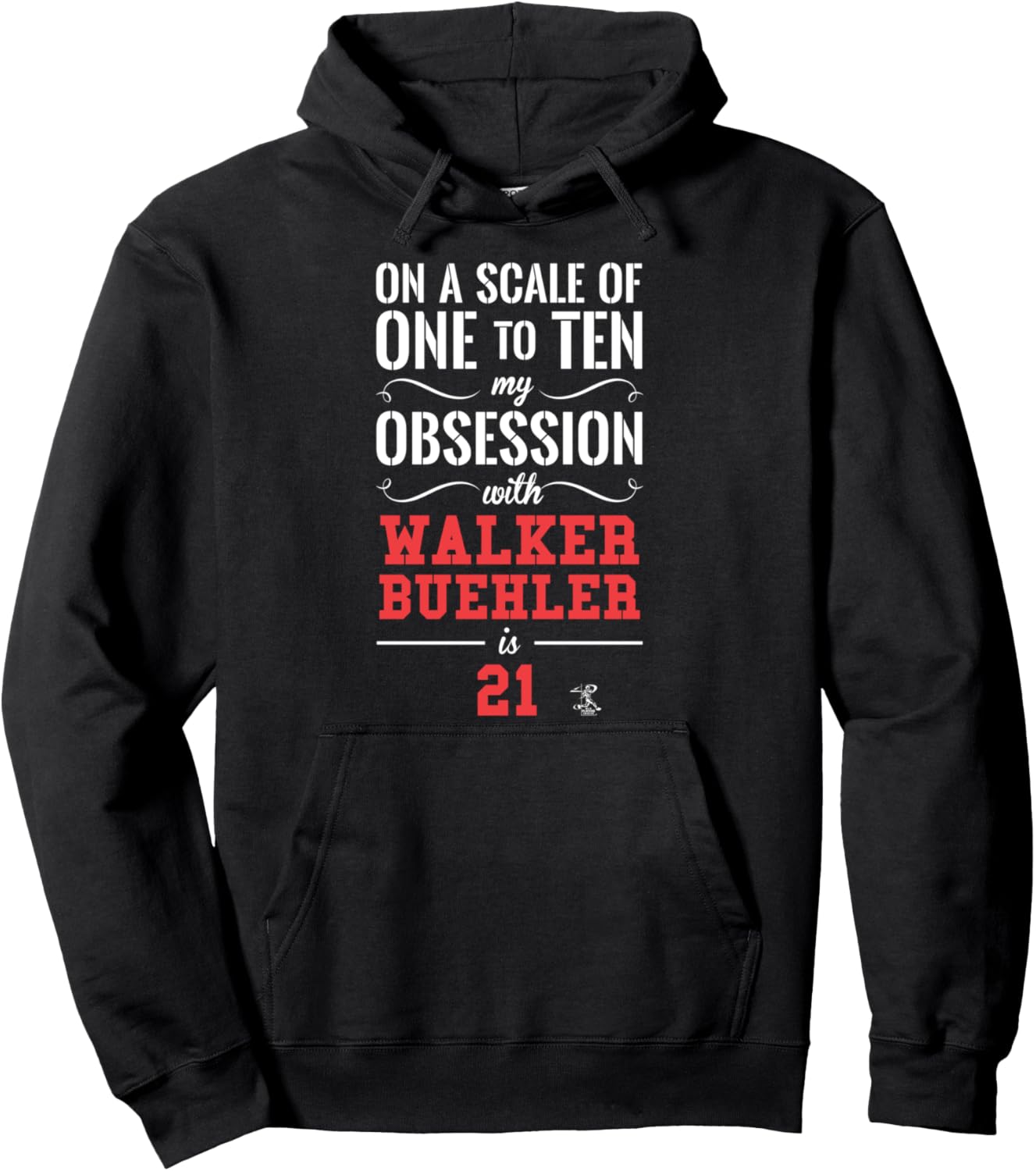 

Толстовка Walker Viewer Scale 1 to 10 Game Day Hoodie Ballpark Mvp, черный
