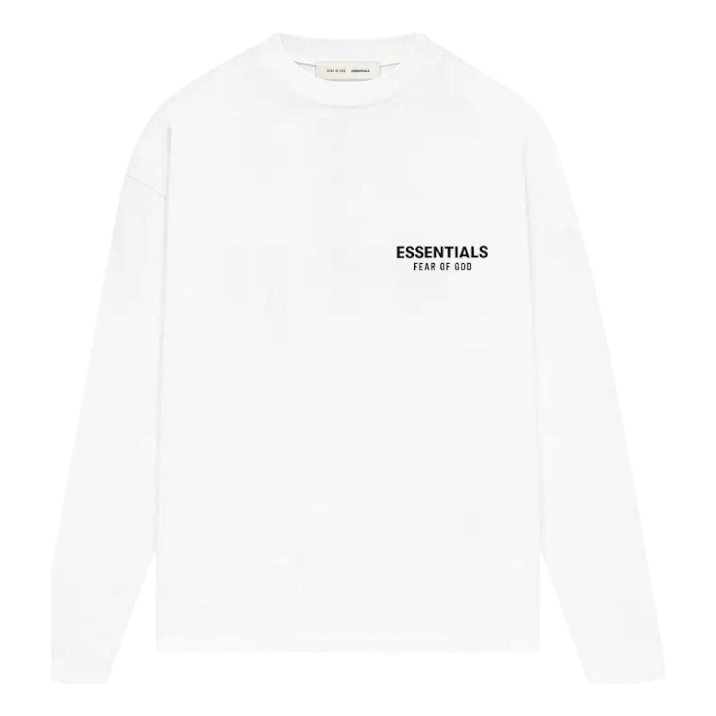

Классическая футболка с длинными рукавами Fear of God Essentials, ярко-белая