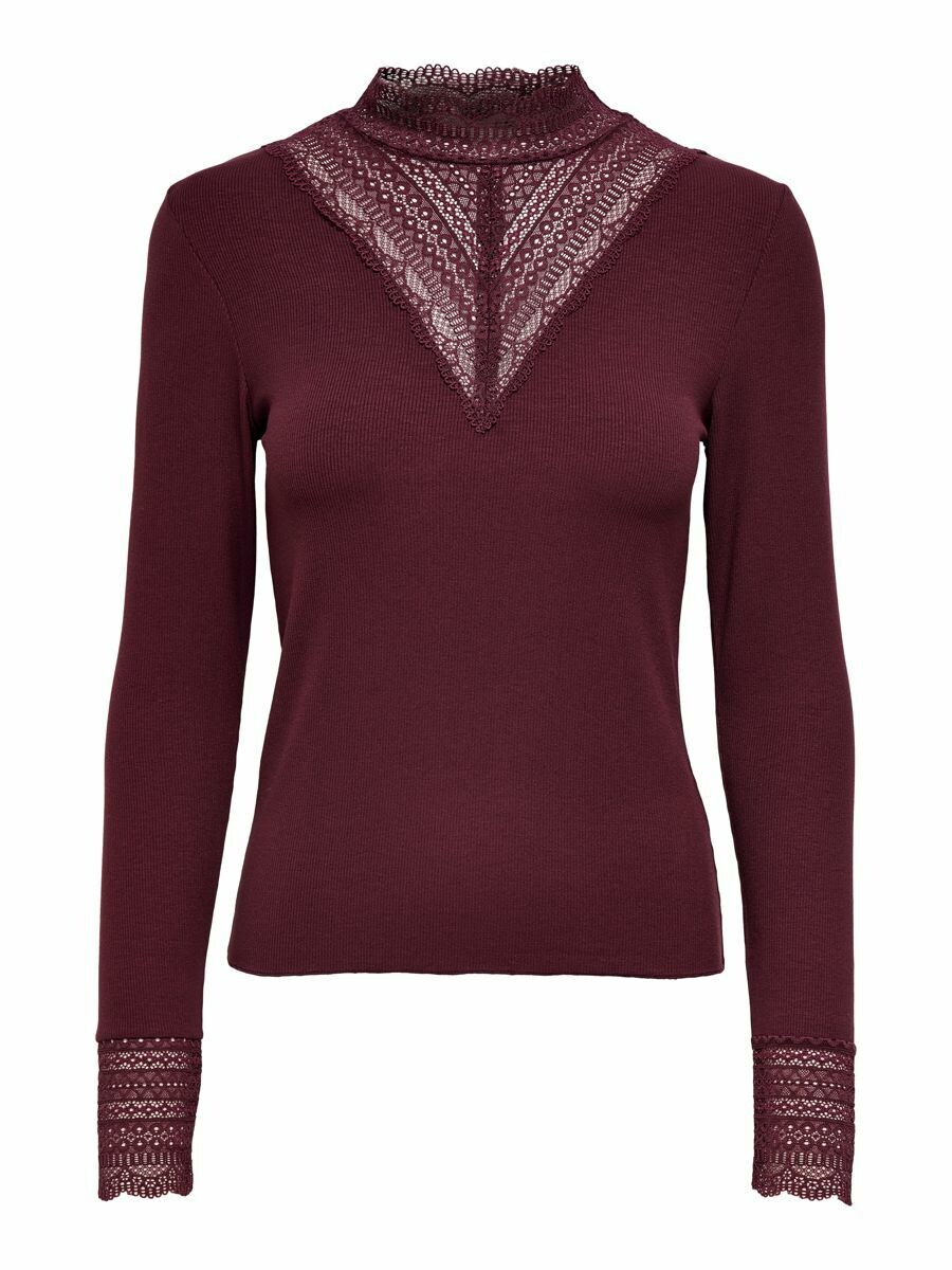 

Лонгслив ONLY Tilde, Rusty red