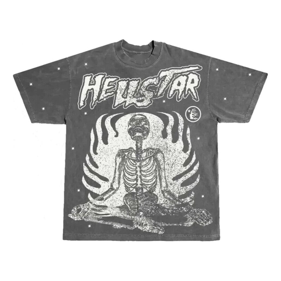 

Футболка Hellstar Studios Inner Peace T-Shirt 'Faded Black', серый