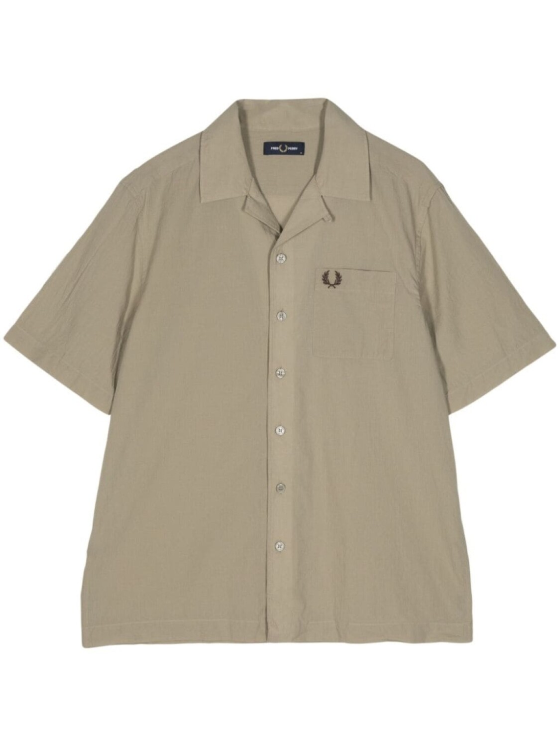 

Легкая рубашка из хлопкового крепа Fred Perry, зеленая