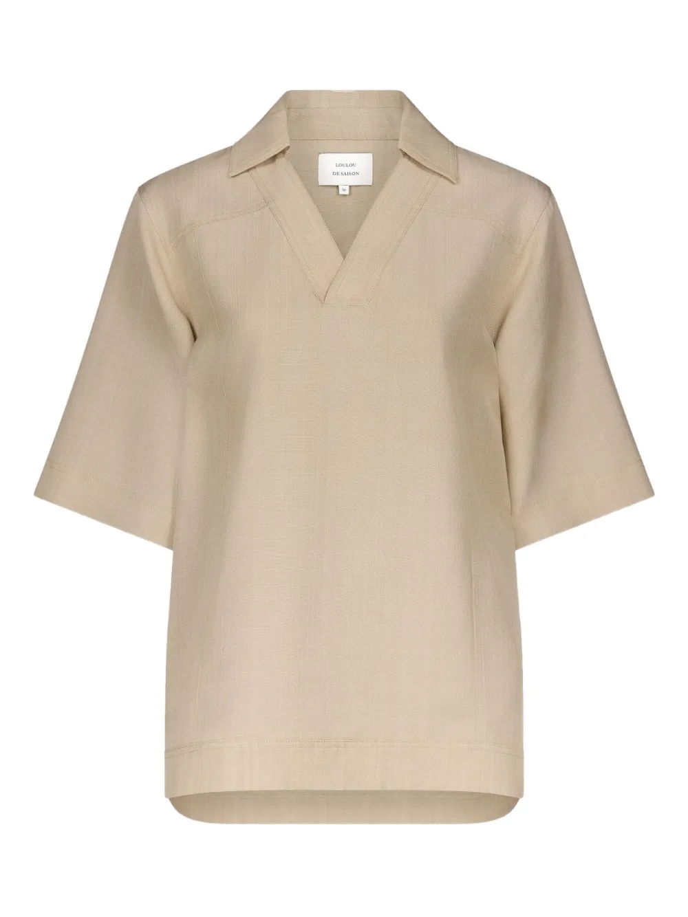 

Топ Ermo с открытым воротником Loulou De Saison, бежевый