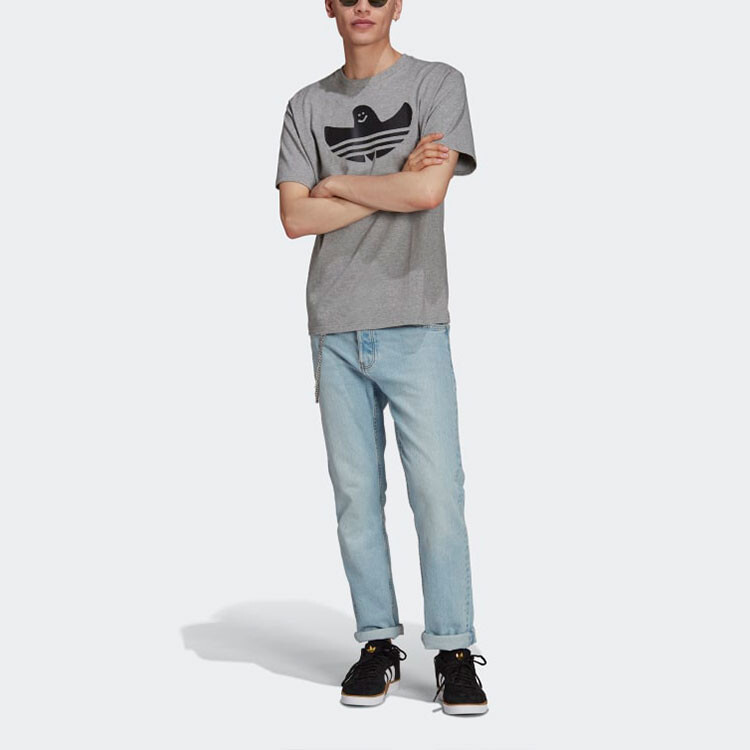 Футболка SST унисекс, цвет серый меланж Adidas Originals, цвет Heather Gray — фото 3
