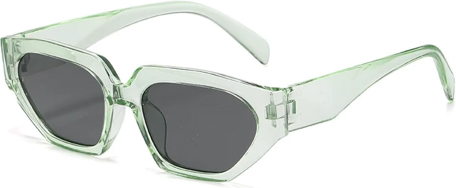 

Модные женские солнцезащитные очки «кошачий глаз», роскошные, винтажные, с возможностью персонализации, защита от УФ-излучения UV400 TVTBBVV, Clear Green