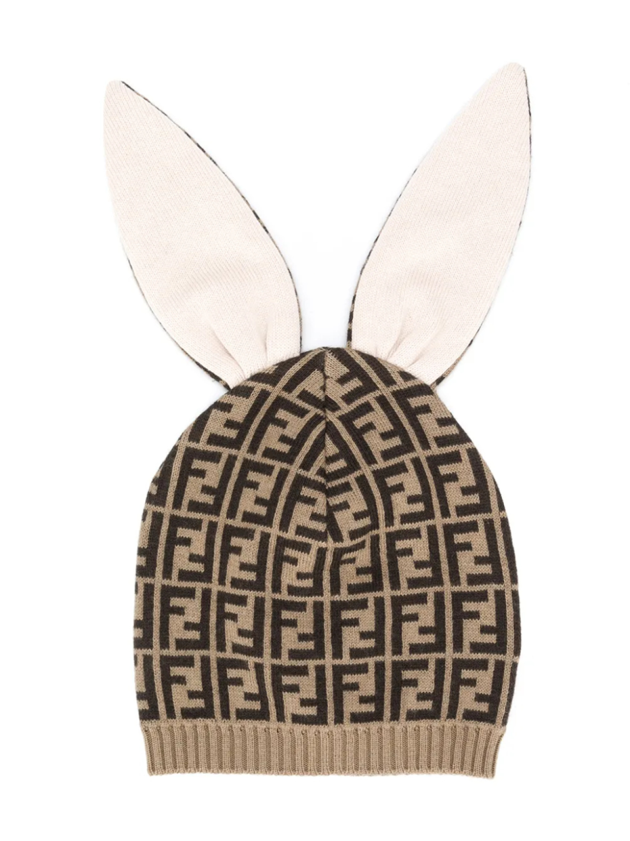 

Декорированная шапка с логотипом Fendi Kids, коричневый