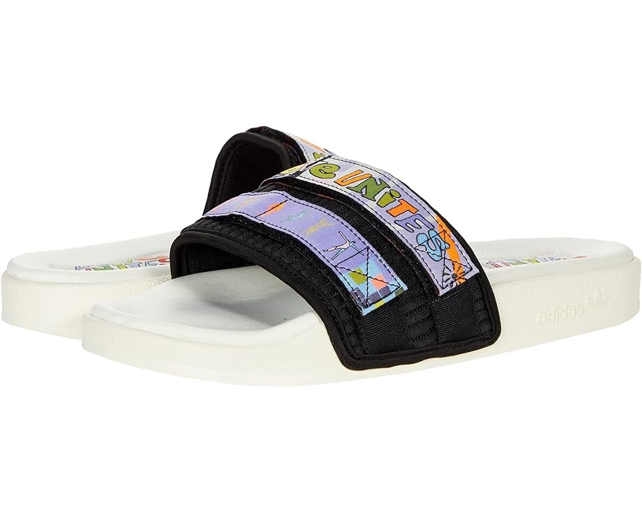 

Сандалии Adidas Adilette Sandal 2.0 Pride, цвет Off-White/Black/Light Purple