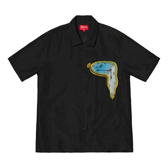 

Рубашка the persistence of memory silk s/s shirt 'black blue' Supreme, черный