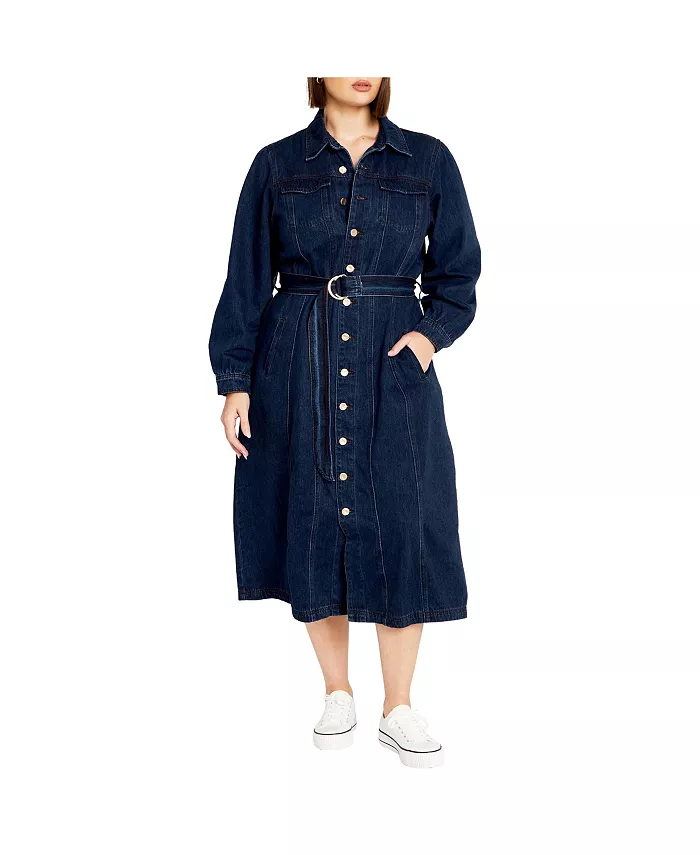 

Платье Lady Oaklyn больших размеров CITY CHIC, синий