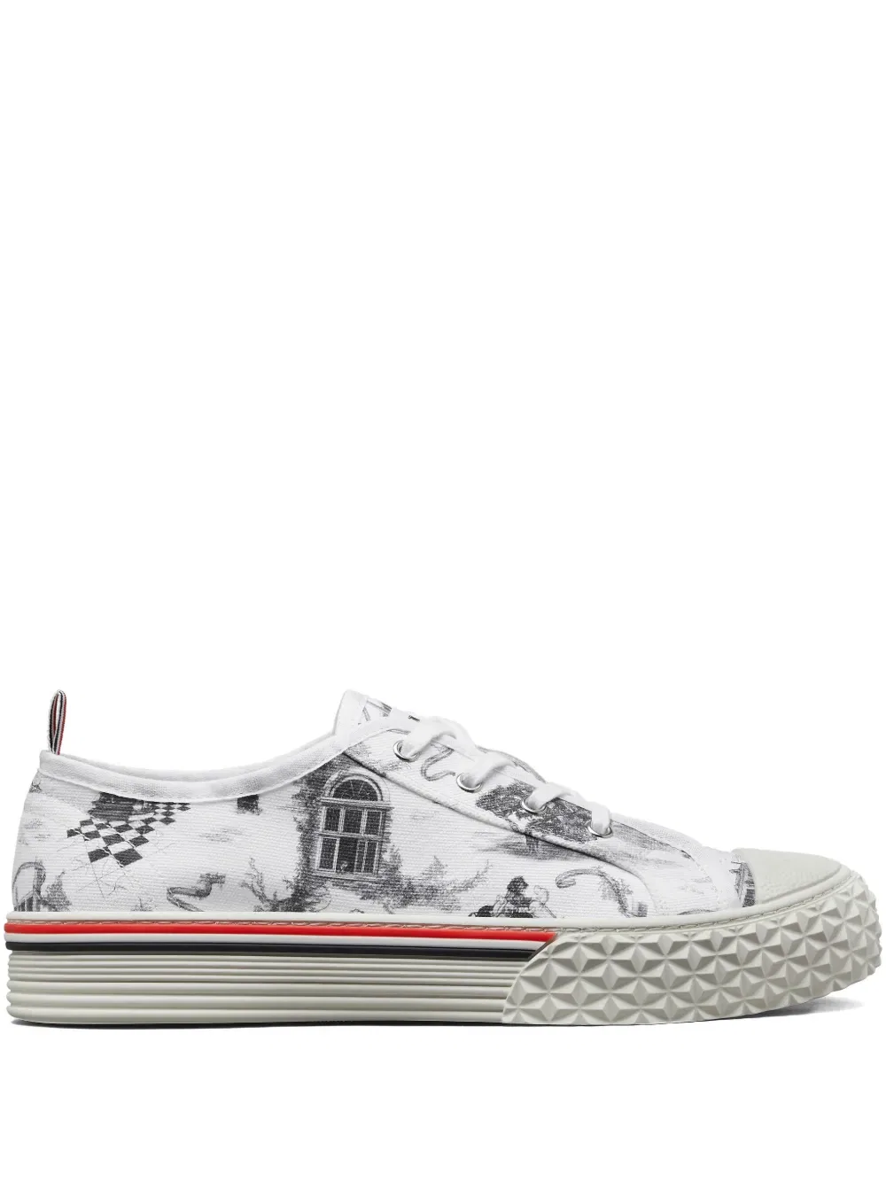 Низкие кроссовки Toile Thom Browne, белый