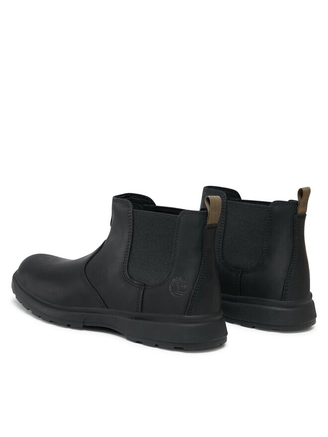 Мужские ботинки Timberland из гладкой кожи, черный — фото 3