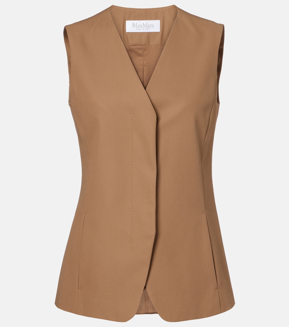 

Хлопковый твиловый жилет Max Mara, Noce