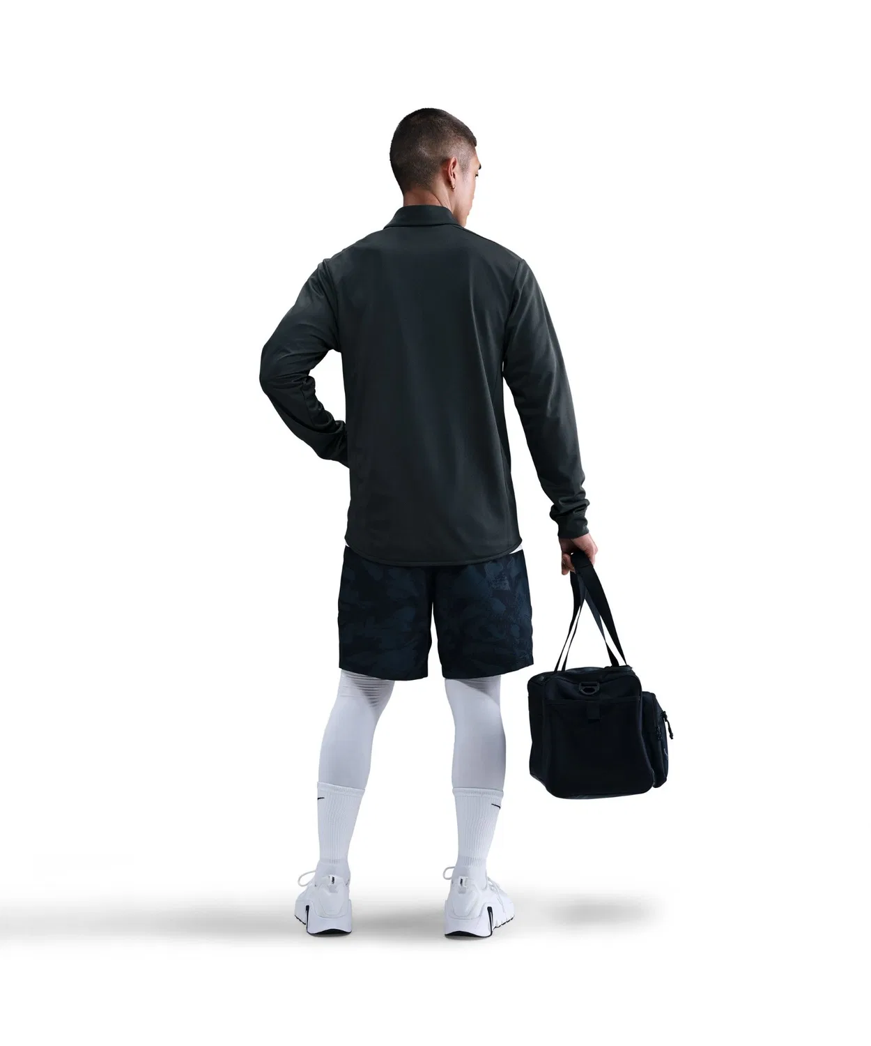 Куртка NIKE DF Totality из трикотажа, тёмно-зелёная — фото 2