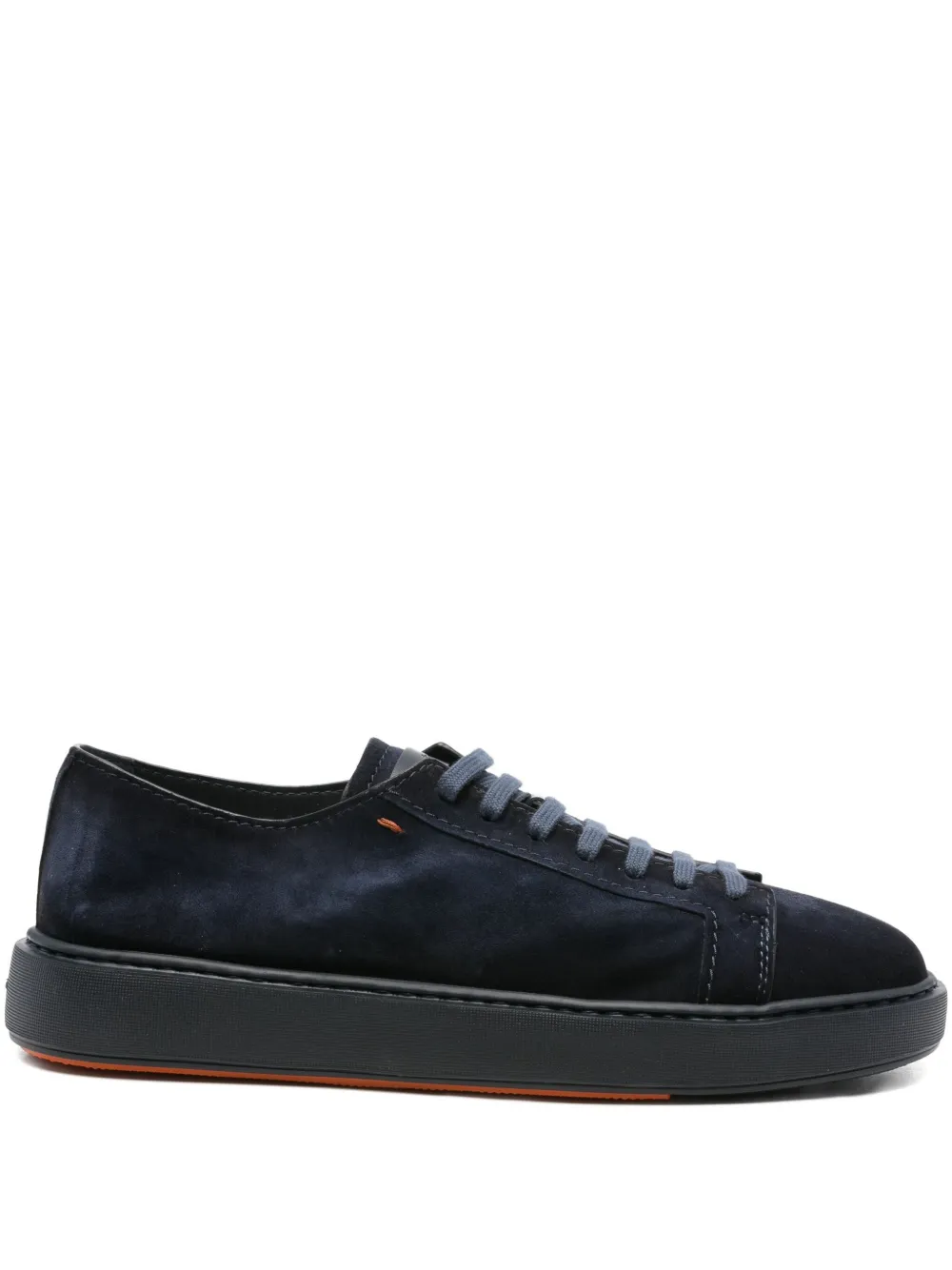 

Замшевые кроссовки на шнуровке Santoni, синий