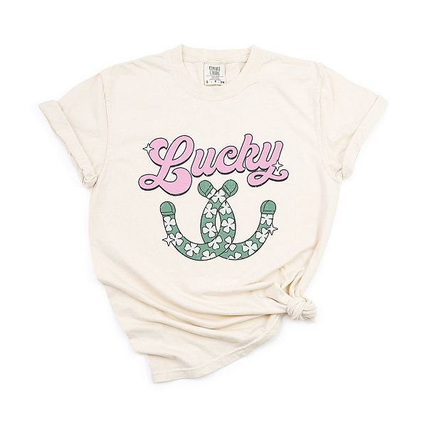 

Футболка Lucky horseshoes garment dyed Simply Sage Market, Ivory, Зеленый, Футболка Lucky horseshoes garment dyed Simply Sage Market, Ivory