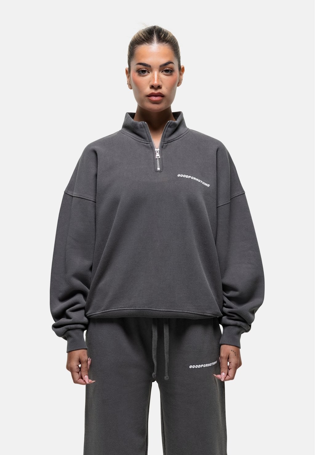 

Толстовка VINTAGE WASHED QUARTER ZIP Good For Nothing, серый