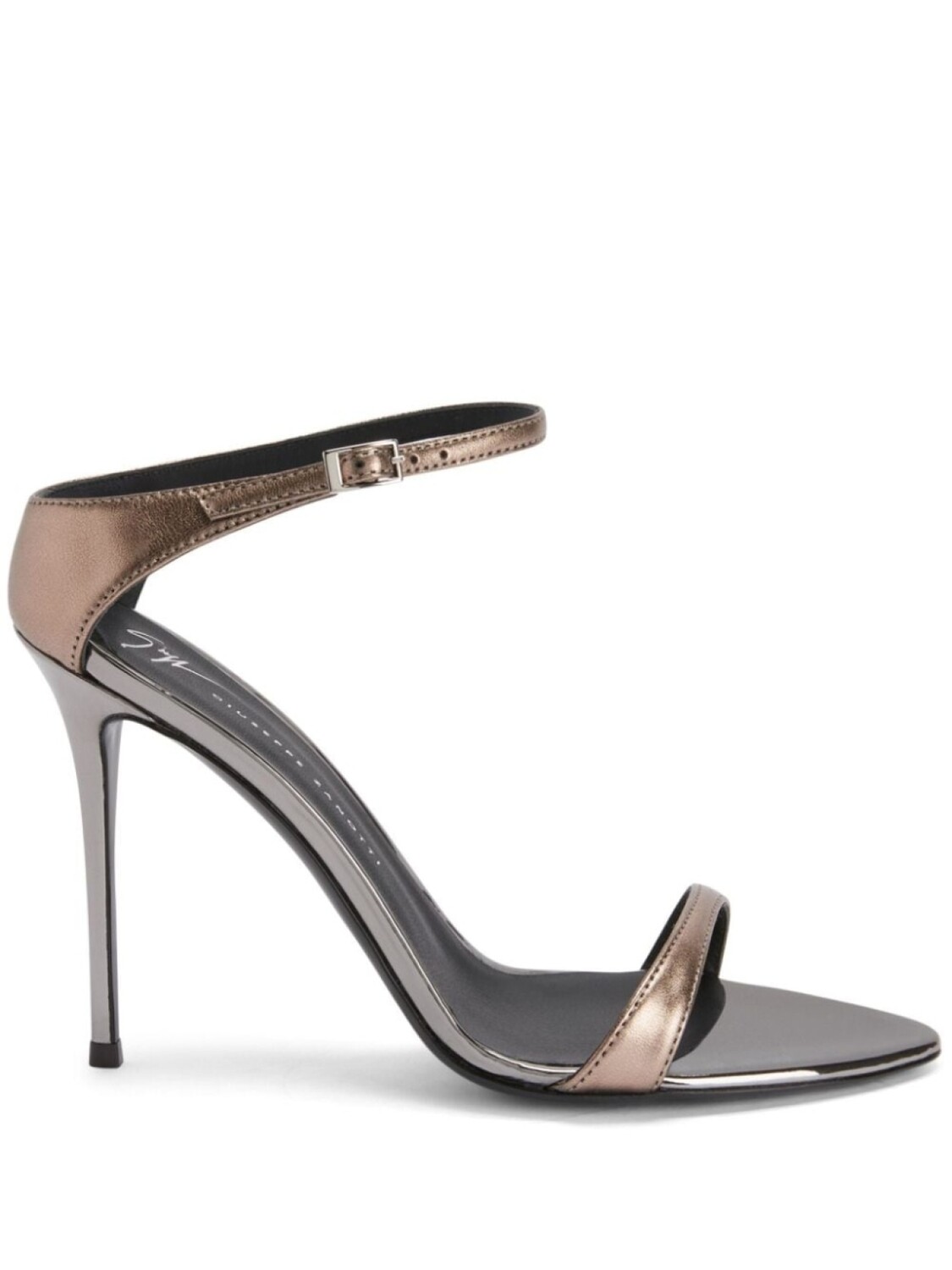 

Giuseppe Zanotti ламинированные босоножки Beverlee 105, серебристый