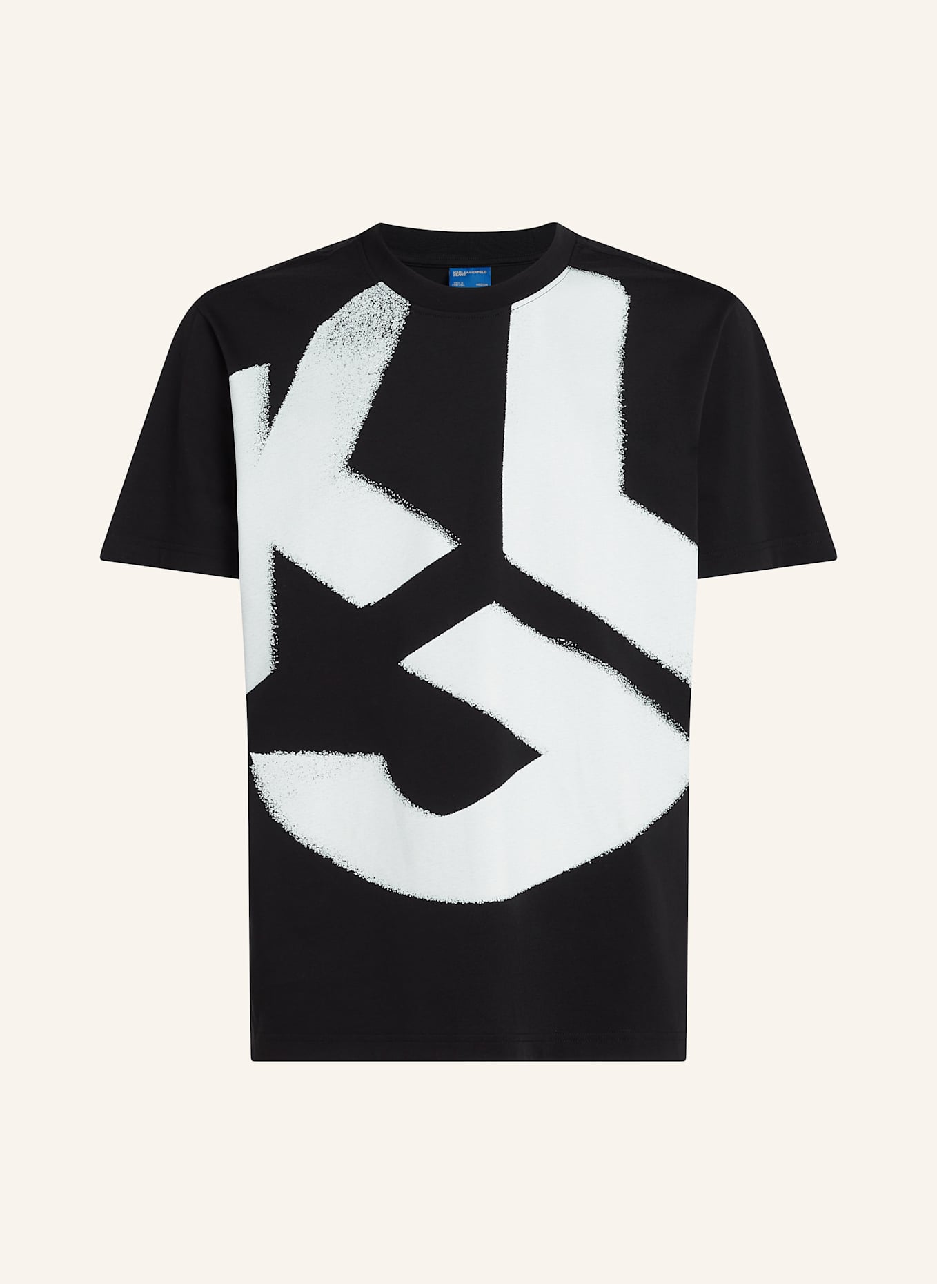

Футболка с монограммой KLJ, выбеленная Karl Lagerfeld Jeans, черный