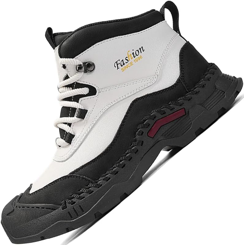 

LZDZN Повседневные мужские ботинки для мужчин Челси Обувь Кожаные высокие кеды Мужские черные/коричневые/белые Размер мужской модной обуви