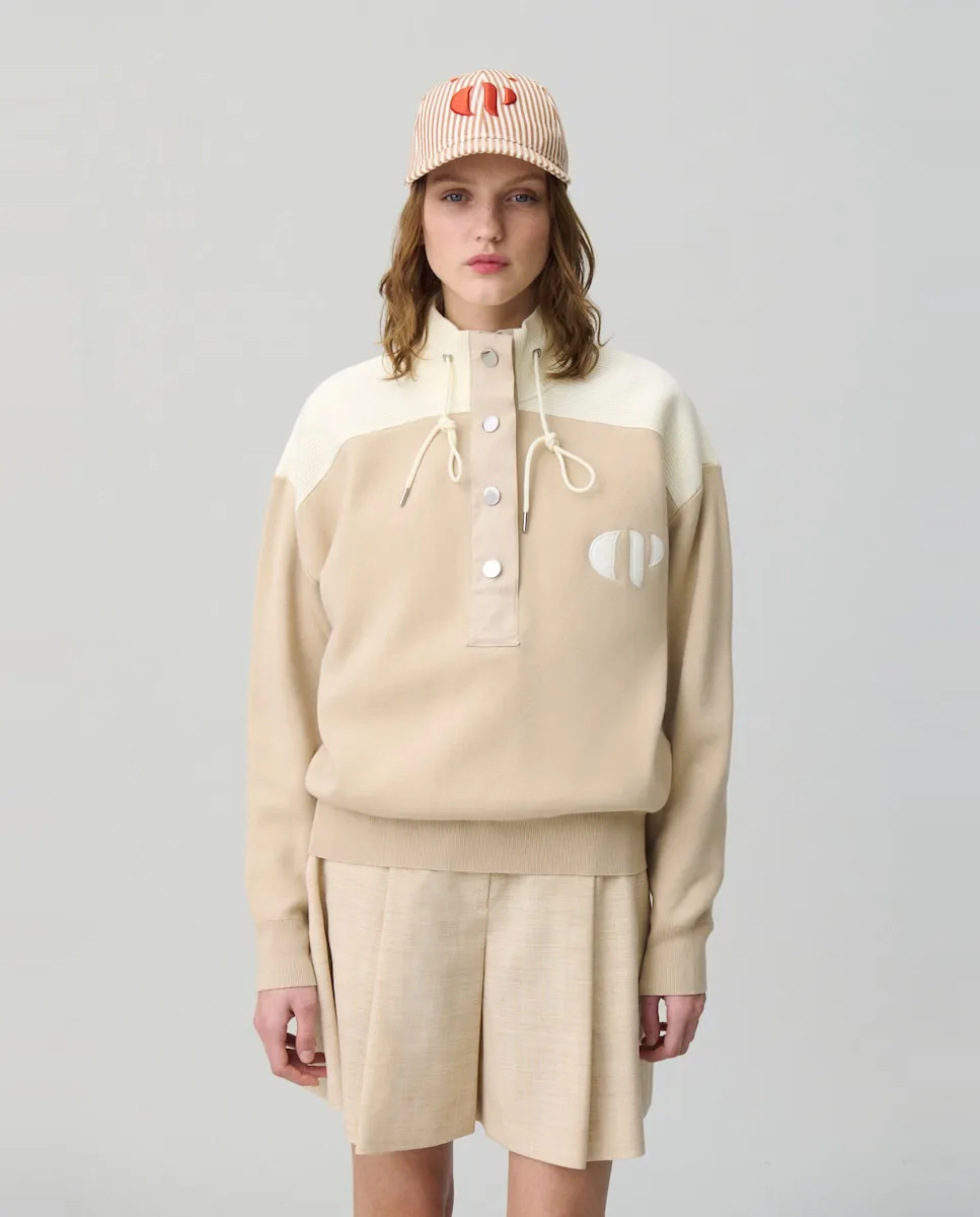 

Женский свитер крупной вязки Claudie Pierlot, бежевый