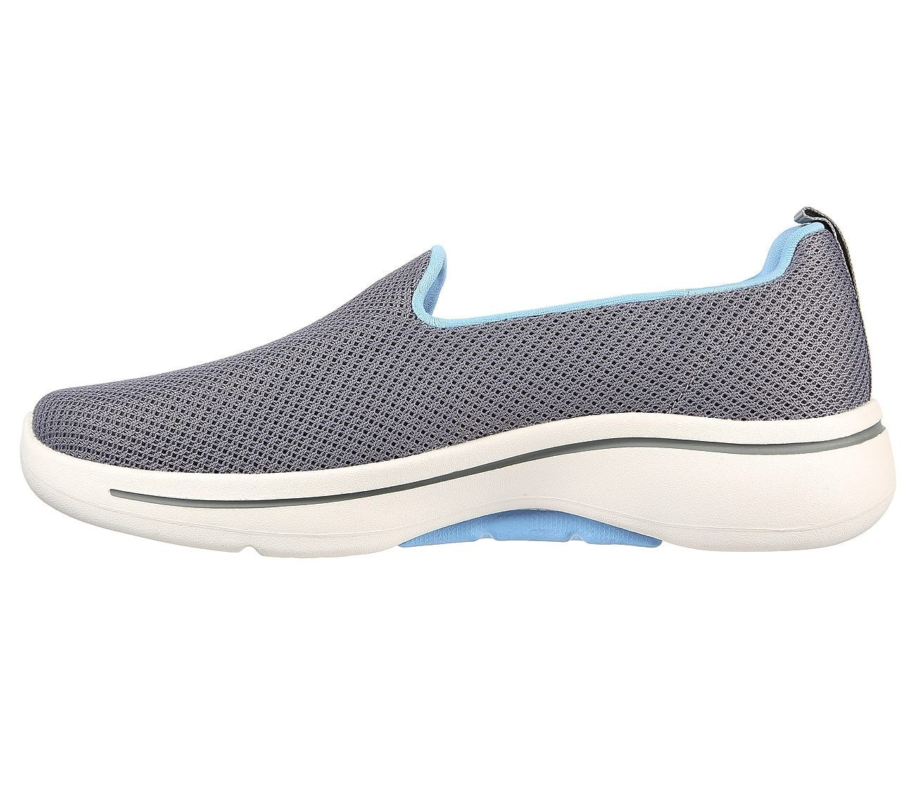 Женские серые повседневные кроссовки Skechers Go Walk Arch Fit-Grateful 124401-GYBL GBNC1071, серый — фото 3