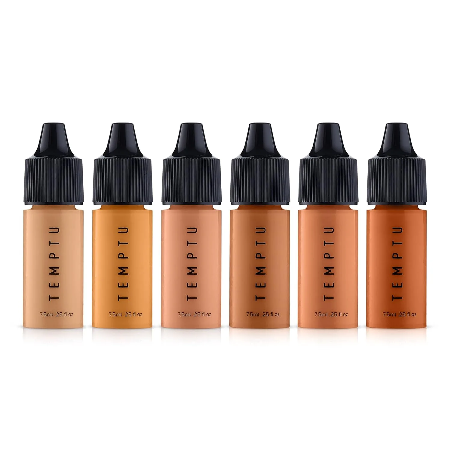 TEMPTU Perfect Canvas Airbrush Foundation: антивозрастная тональная основа долговременного действия, наращиваемое покрытие для увлажненной и здоровой кожи, полуматовый естественный финиш, 24 оттенка 1 штука (1 шт.), Starter Set/Medium/Tan